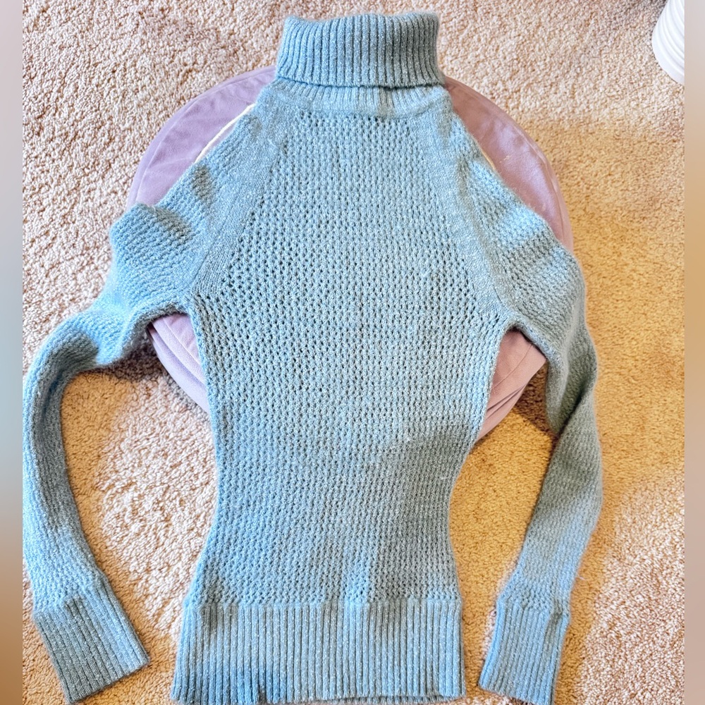 BEBE Light Blue Knit Sweater Small